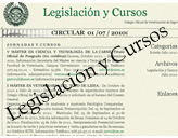 Legislación y cursos